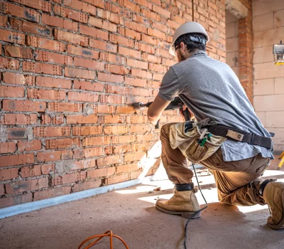 Realizamos todo tipo de trabajos de albañilería: desde pequeñas reparaciones hasta grandes obras. Nos especializamos en remodelaciones, ampliaciones, construcción de muros, tabiques y más.